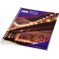 Desk-Mate® A5 spiral notebook with printed back cover