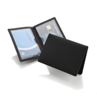 Black Card Case in Belluno vegan leather look PU.