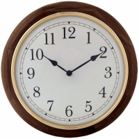 12” 300mm Wooden Wall Clock with Glass Lens