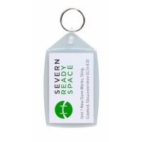 Large clear acrylic keyring