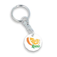 Plastic Trolley coin key-ring 