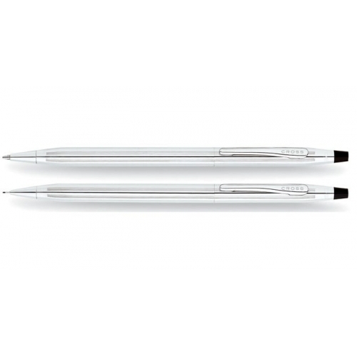 Classic Century Lustrous Chrome Pen and Pencil Set