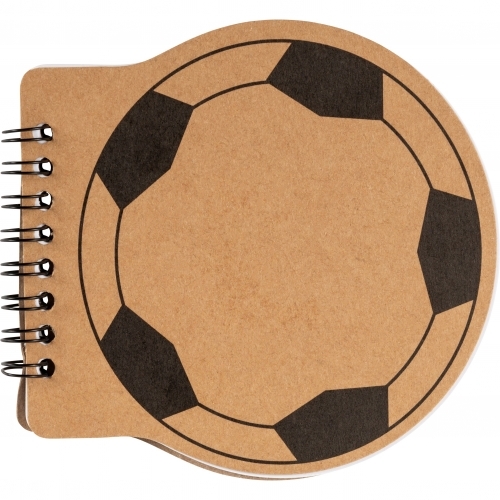 Football shaped notebook