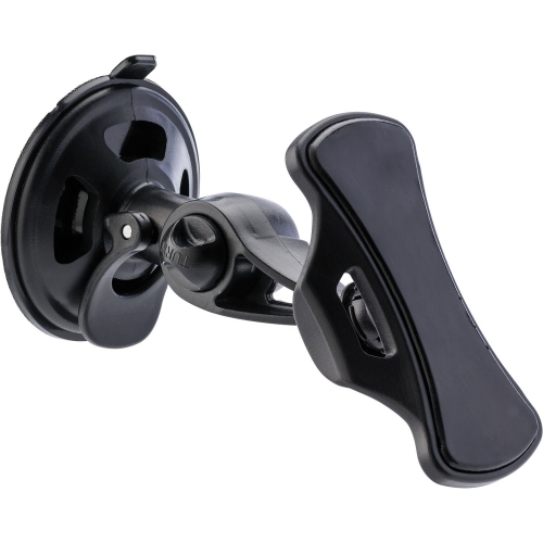 ABS adjustable mobile phone holder for in the car, with a large suction cup on the bottom for fastening to the dashboard or window; the holder is made of sticky silicone to hold th